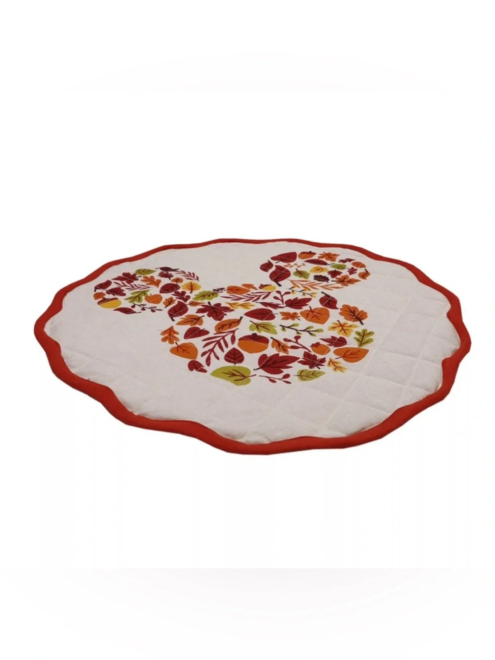 NWT Disney Mickey Mouse Fall Leaf Quilted Reversible Placemats Set of 4 15”